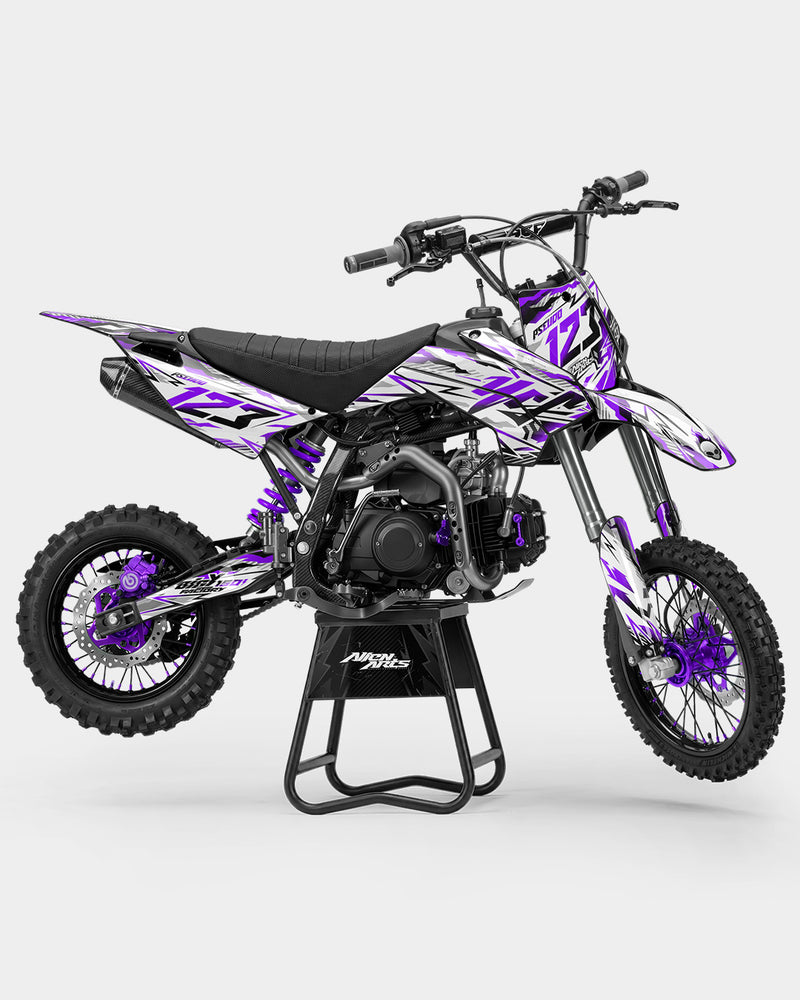 FERAL - Kit Déco Dirt Bike Semi-Personnalisable - Violet