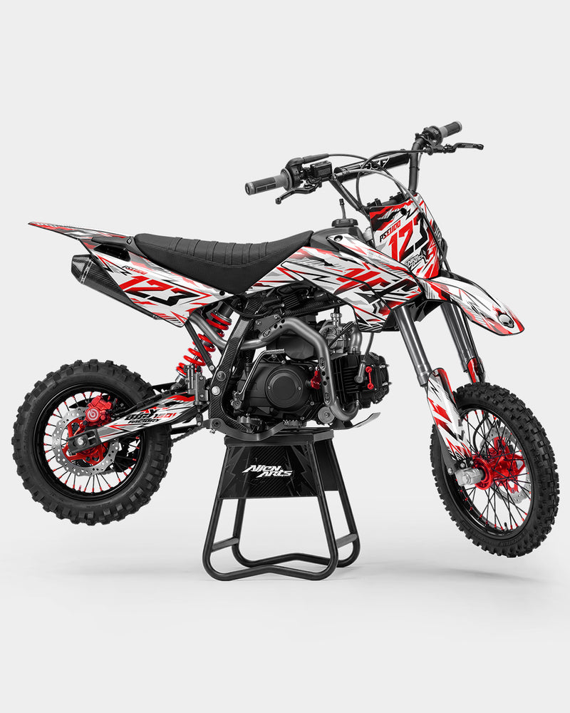 FERAL - Kit Déco Dirt Bike Semi-Personnalisable - Rouge