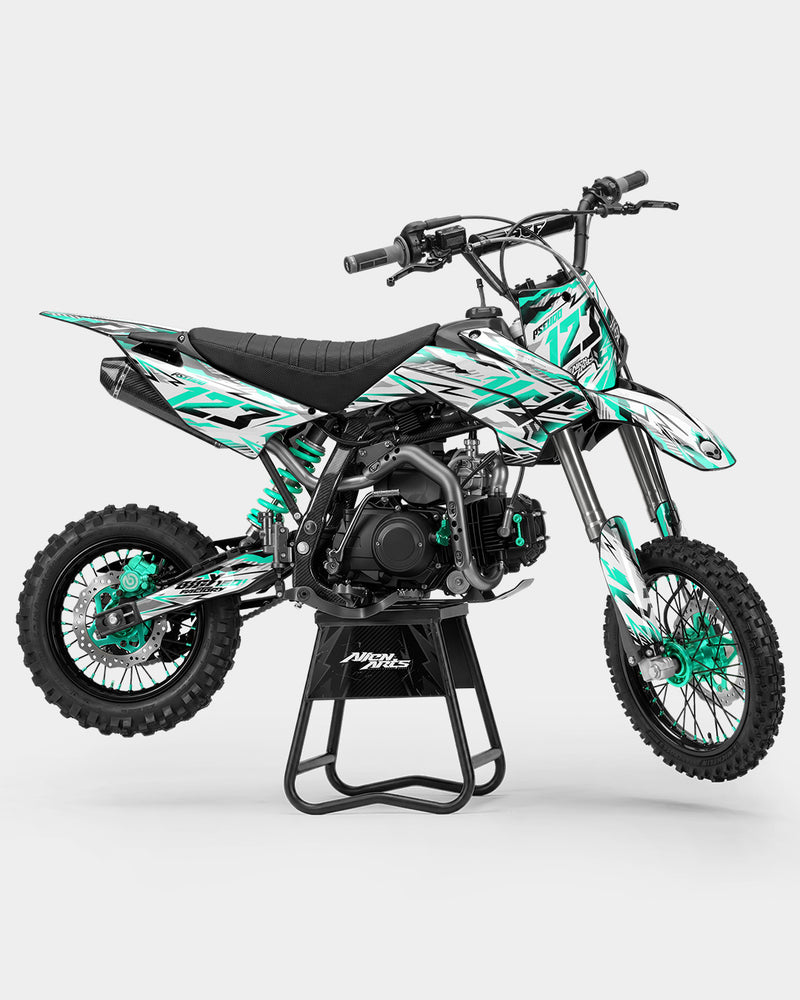 FERAL - Kit Déco Dirt Bike Semi-Personnalisable - Turquoise