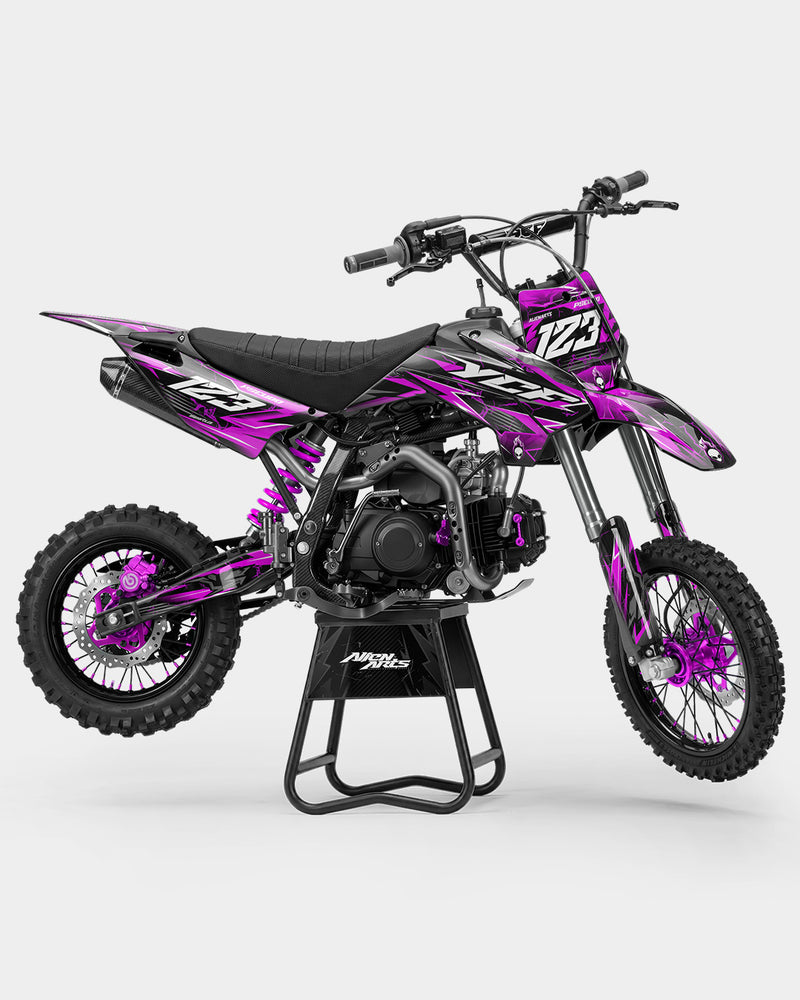 GRUDGE - Kit Déco Dirt Bike Semi-Personnalisable - Rose