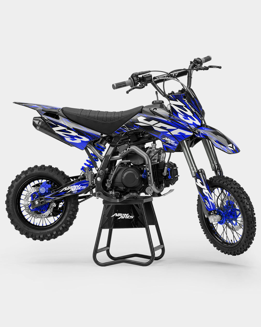 KULOT - Kit Déco Dirt Bike Semi-Personnalisable - Bleu foncé