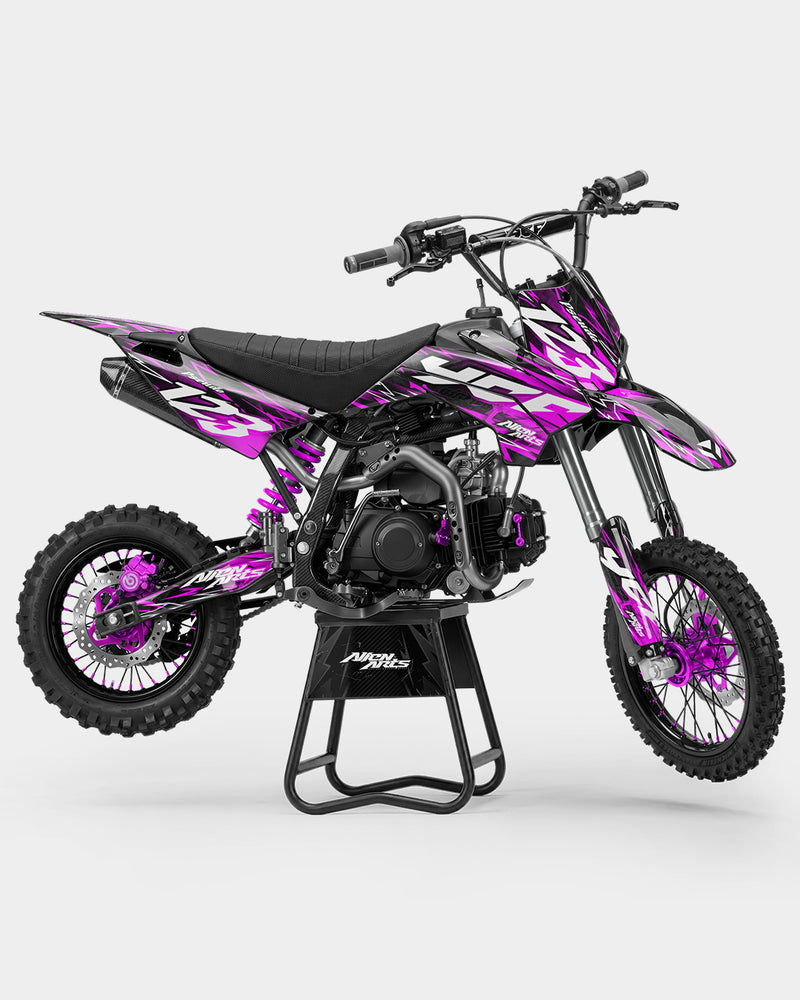 KULOT - Kit Déco Dirt Bike Semi-Personnalisable - Rose