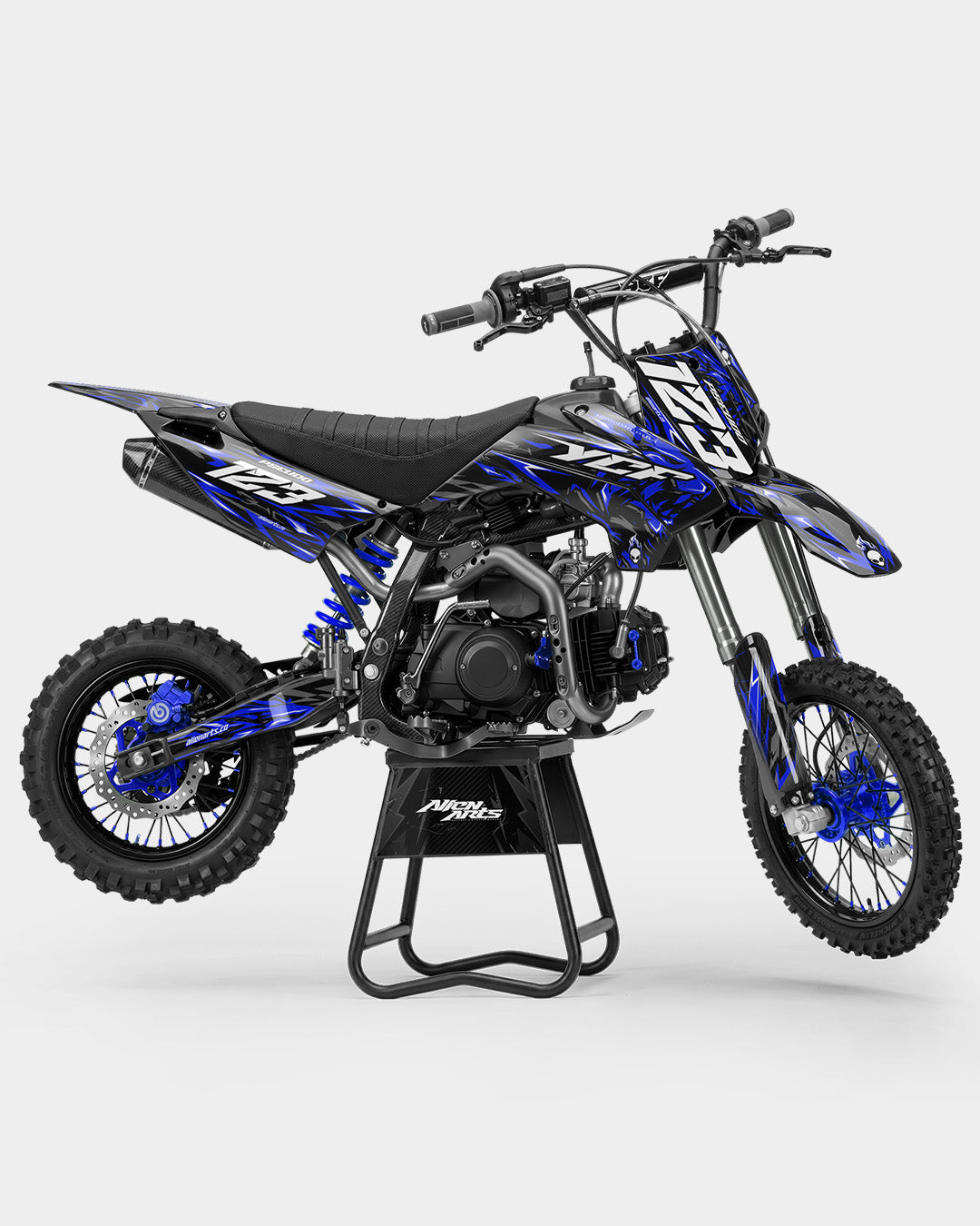 RAION - Kit decorativo semi-personalizzabile per moto da cross - Blu scuro