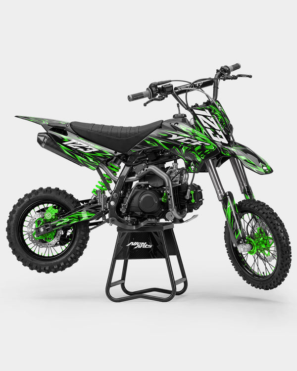 RAION - Kit Déco Dirt Bike Semi-Personnalisable - Vert