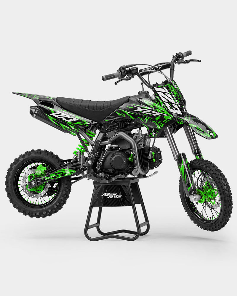 RAION - Kit Déco Dirt Bike Semi-Personnalisable - Vert