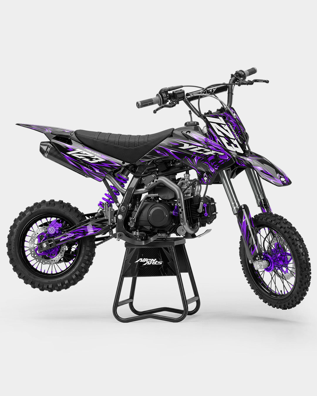 RAION – Teilweise individualisierbares Dirtbike-Dekoset – Violett