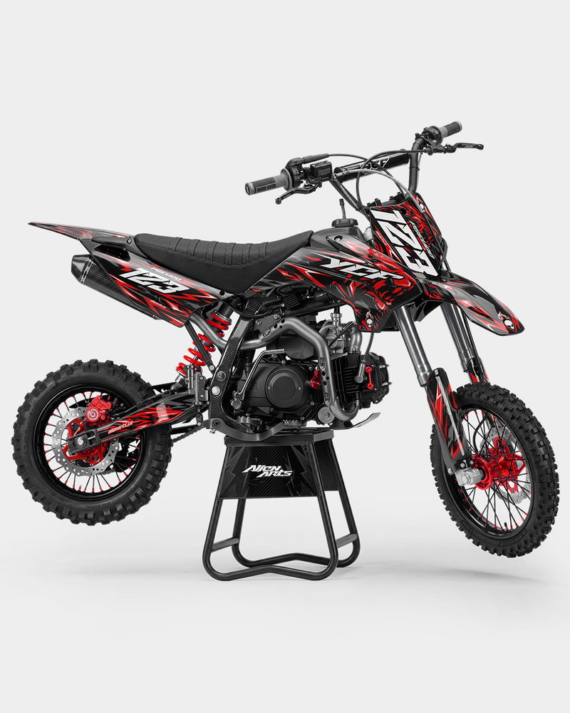 RAION - Kit Déco Dirt Bike Semi-Personnalisable - Rouge