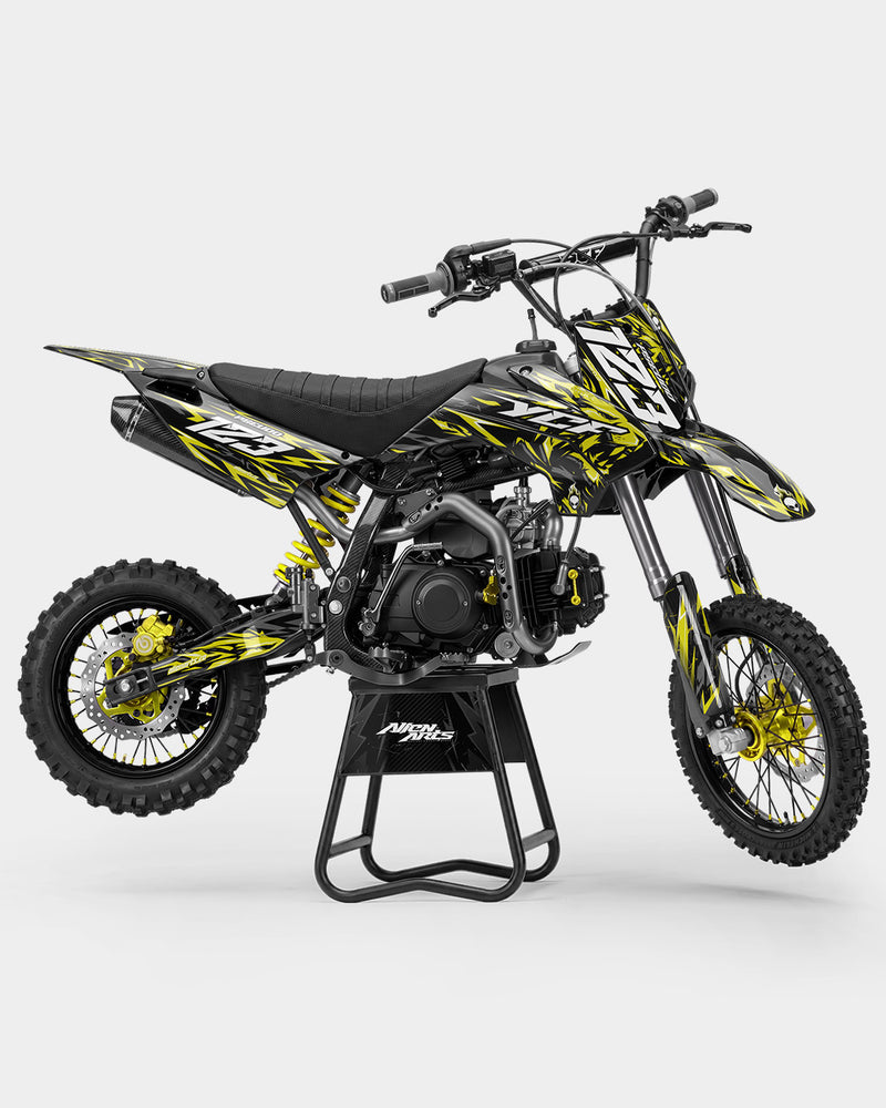 RAION - Kit Déco Dirt Bike Semi-Personnalisable - Jaune