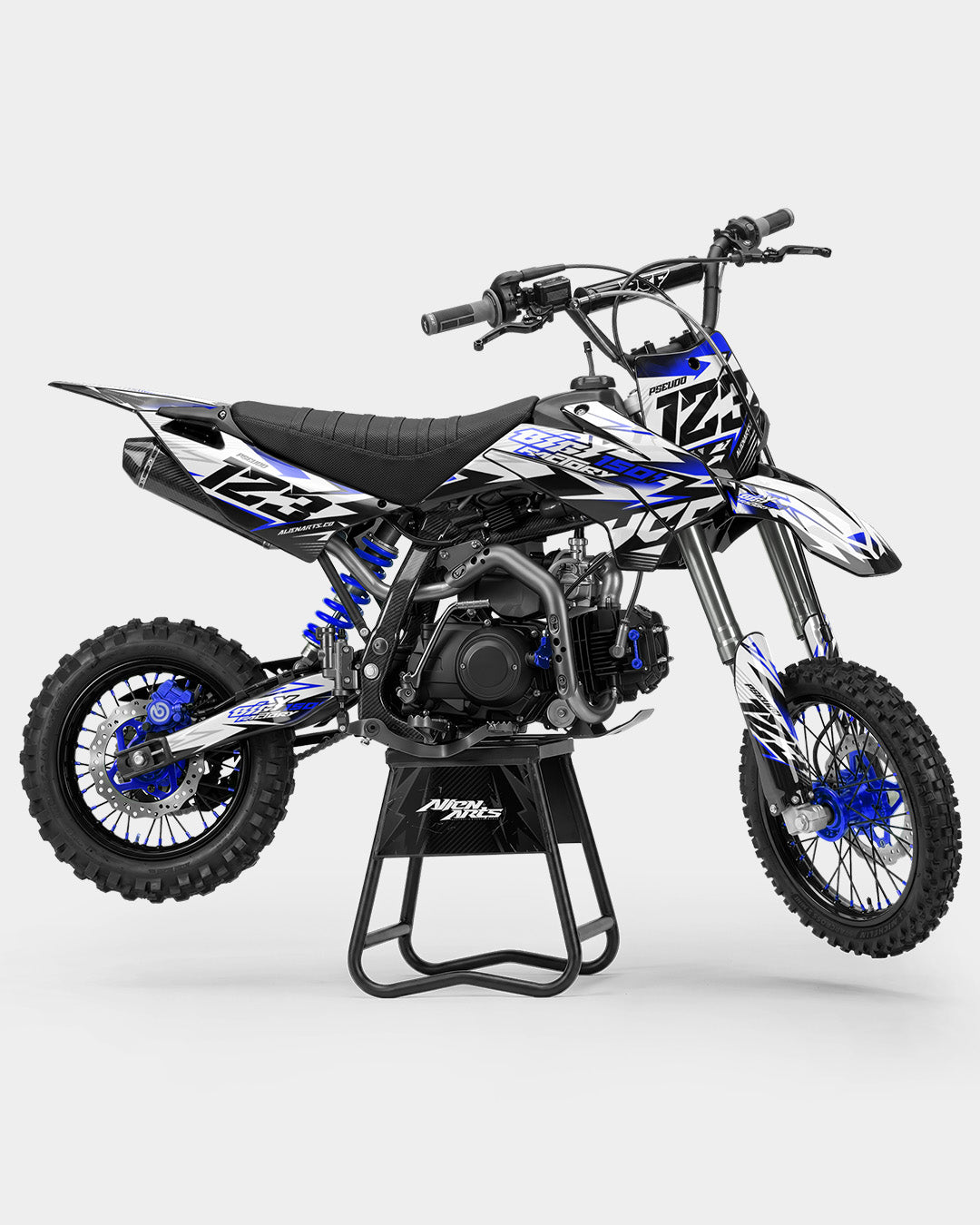 RAMPAGE - Kit decorativo semi-personalizzabile per moto da cross - Blu scuro