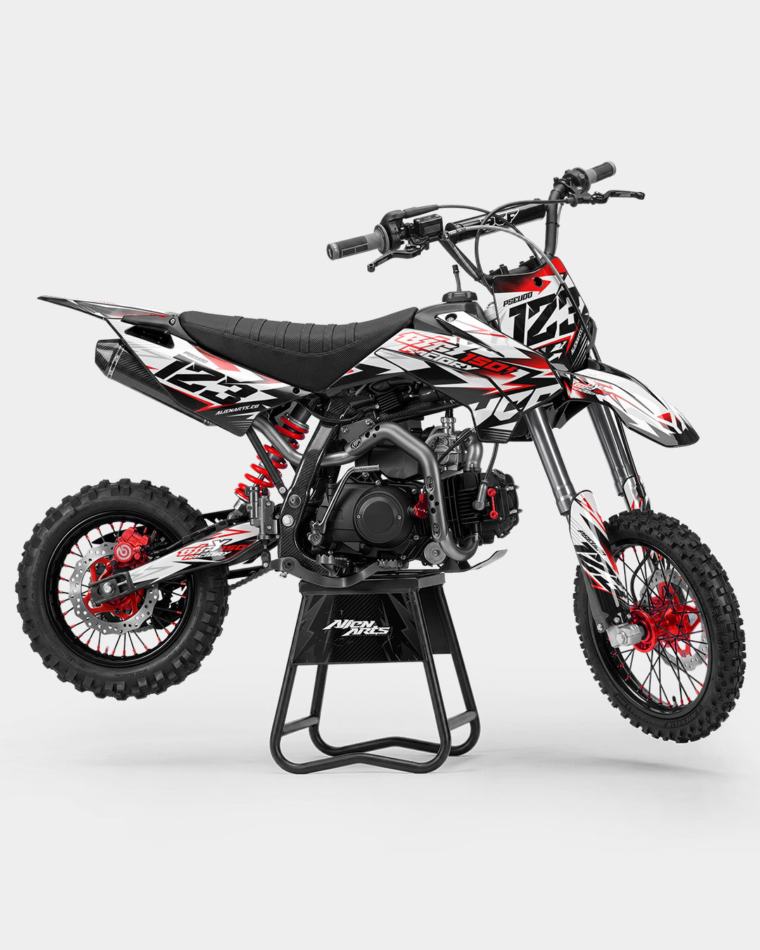 RAMPAGE - kits adhesivos para motos kits adhesivos  semi personalizable  Rojo