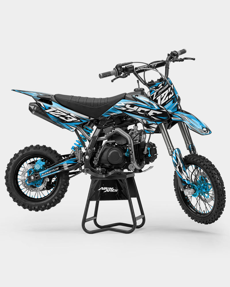 REAPER - Kit Déco Dirt Bike Semi-Personnalisable - Bleu