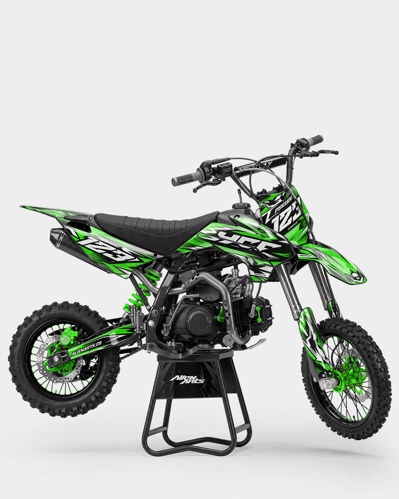 REAPER - Kit Déco Dirt Bike Semi-Personnalisable - Vert
