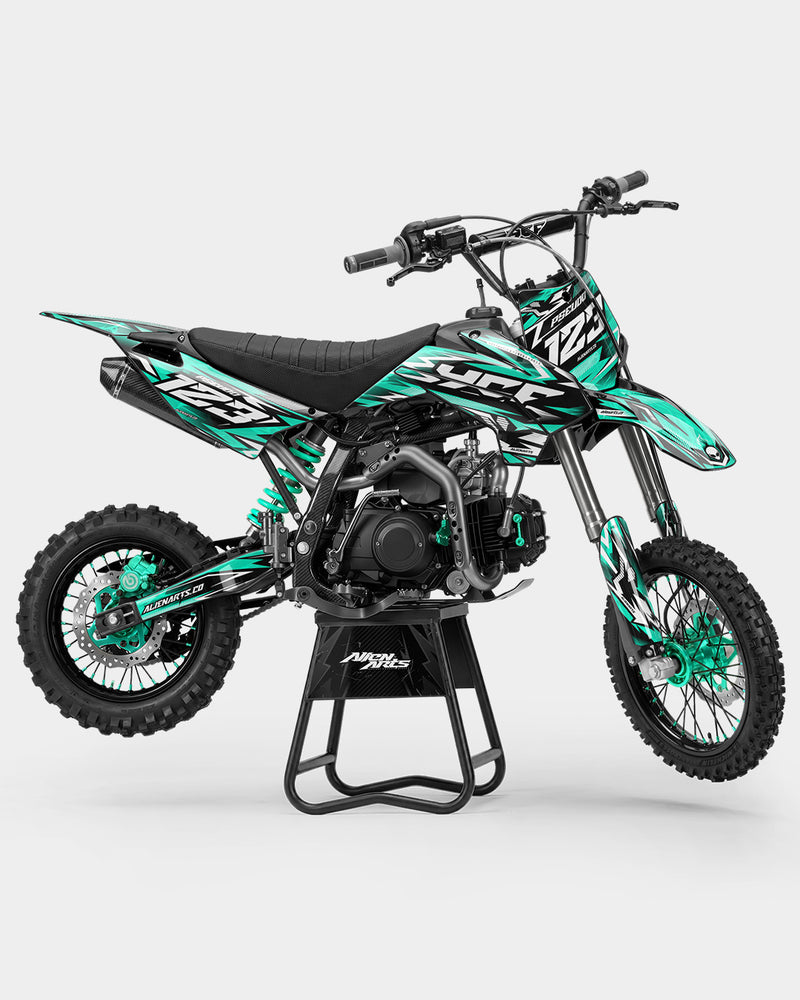 REAPER - Kit Déco Dirt Bike Semi-Personnalisable - Turquoise