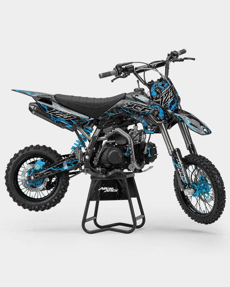 SENKA - Kit Déco Dirt Bike Semi-Personnalisable - Bleu