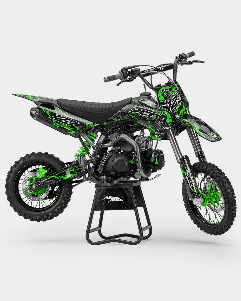 SENKA - Kit Déco Dirt Bike Semi-Personnalisable - Vert