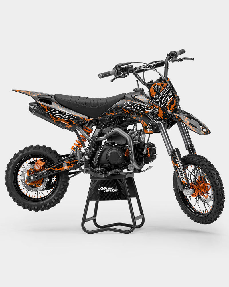 SENKA - Kit Déco Dirt Bike Semi-Personnalisable - Orange