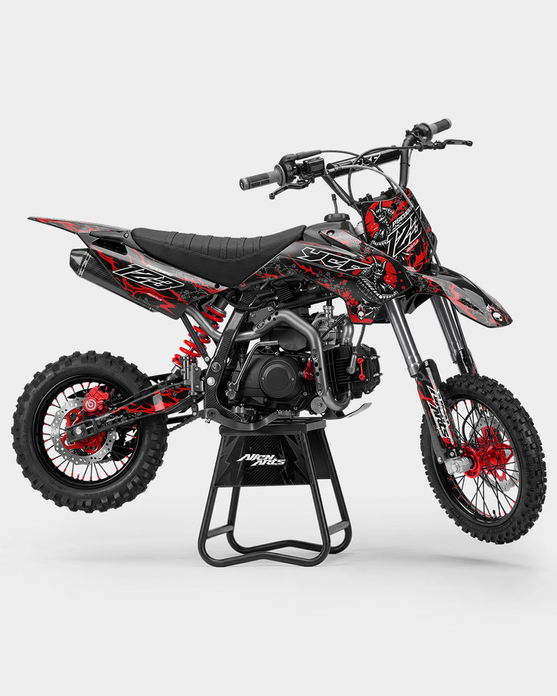 SENKA - Kit Déco Dirt Bike Semi-Personnalisable - Rouge