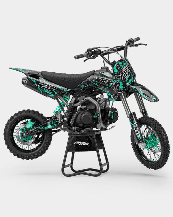 SENKA - Kit Déco Dirt Bike Semi-Personnalisable - Turquoise