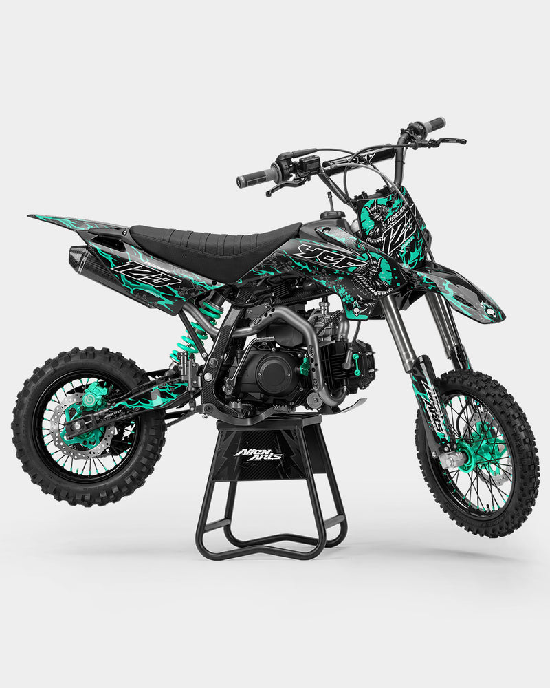 SENKA - Kit Déco Dirt Bike Semi-Personnalisable - Turquoise