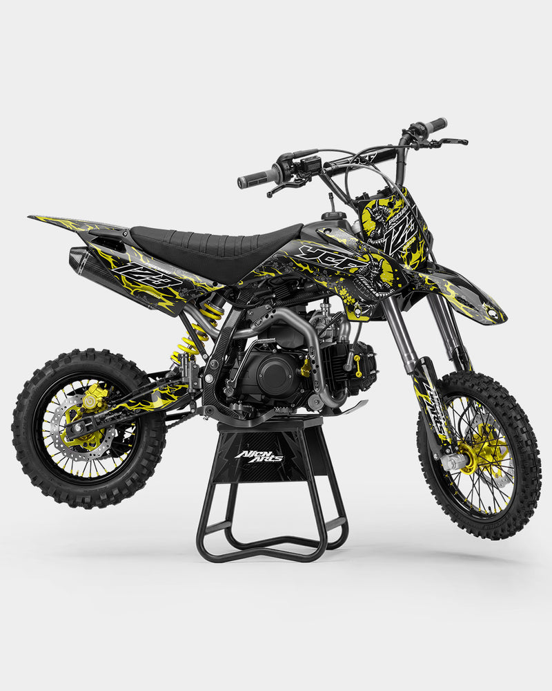 SENKA - Kit Déco Dirt Bike Semi-Personnalisable - Jaune