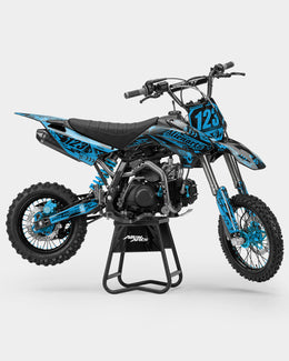 SKIDZO - Kit Déco Dirt Bike Semi-Personnalisable - Bleu — vue 1