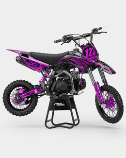 SKIDZO - Kit Déco Dirt Bike Semi-Personnalisable - Rose — vue 1