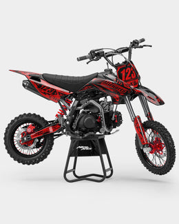 SKIDZO - Kit Déco Dirt Bike Semi-Personnalisable - Rouge — vue 1