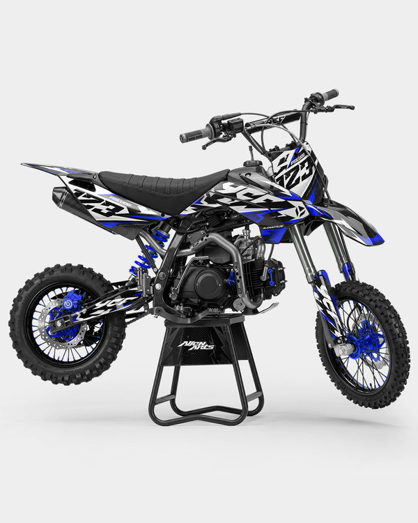 TOHARI - Kit Déco Dirt Bike Semi-Personnalisable - Bleu foncé