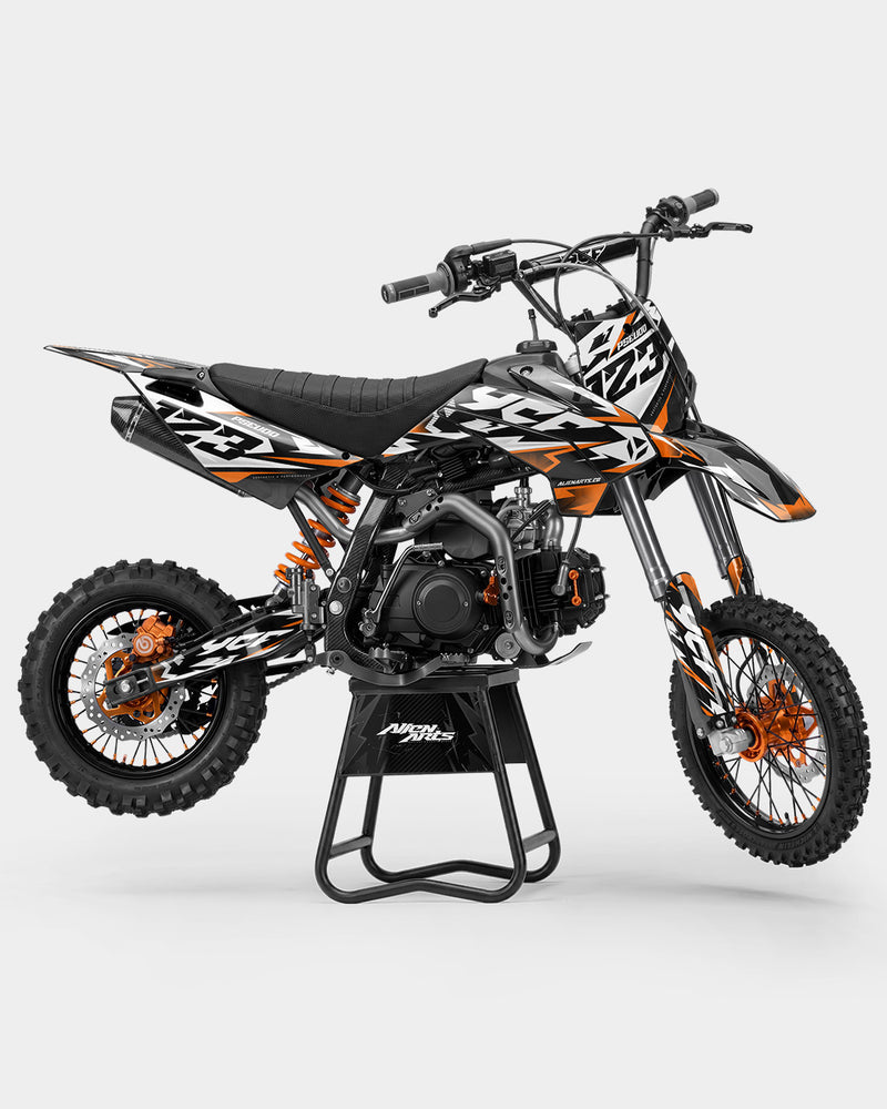 TOHARI - Kit Déco Dirt Bike Semi-Personnalisable - Orange