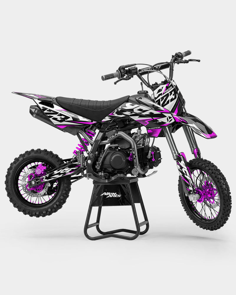 TOHARI - Kit Déco Dirt Bike Semi-Personnalisable - Rose