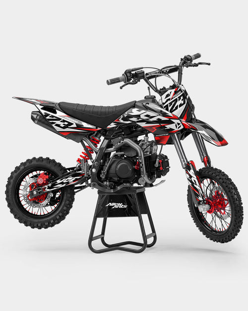 TOHARI - Kit Déco Dirt Bike Semi-Personnalisable - Rouge